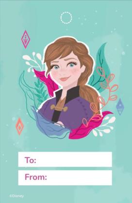 Modelo de apresentação Etiqueta de presente de aniversário do Frozen