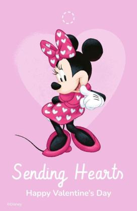 Minnie Maus Valentins-Geschenkanhänger Präsentationsvorlage