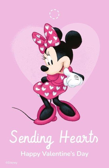 Minnie Maus Valentins-Geschenkanhänger Präsentationsvorlage