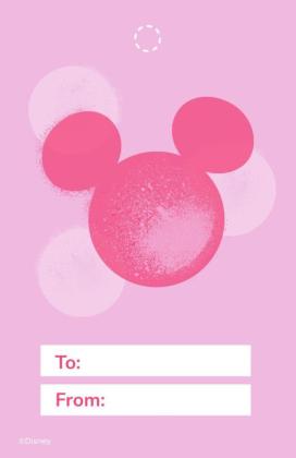 Minnie Maus Valentins-Geschenkanhänger Präsentationsvorlage