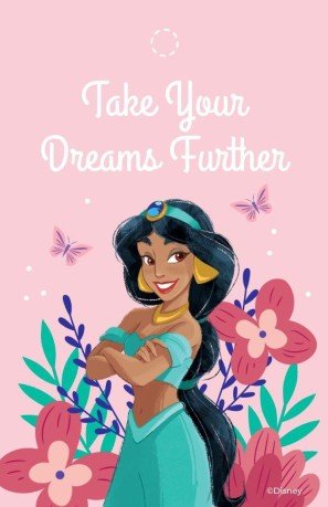 Modelo de apresentação Etiqueta de presente de primavera das Princesas Disney