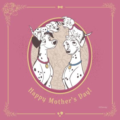 Carte fête des mères joyeuse Les 101 Dalmatiens Modèles de présentation