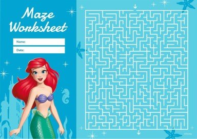 Fiche labyrinthe La Petite Sirène Modèles de présentation