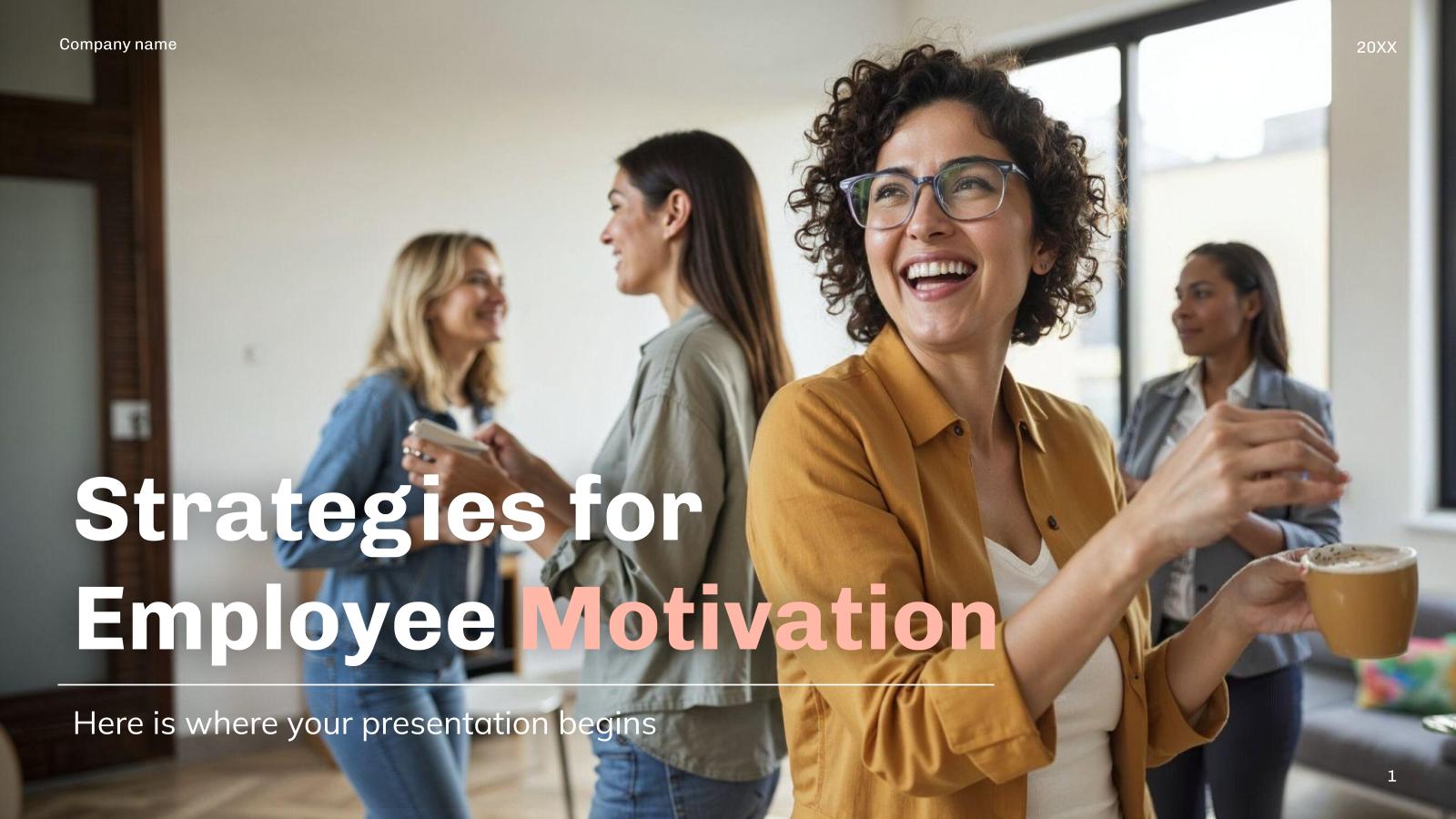 Strategies for Employee Motivation presentation template 