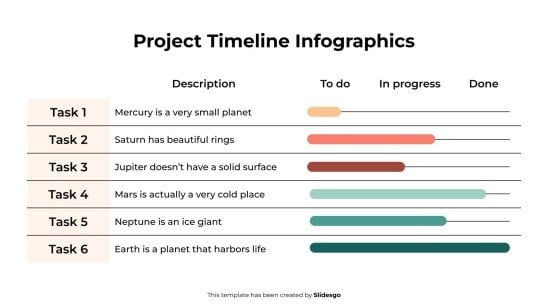 Modelo de apresentação Infográficos do cronograma do projeto