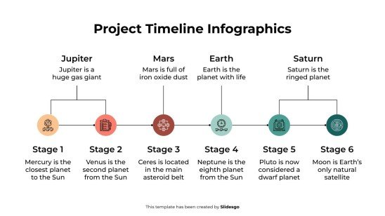 Modelo de apresentação Infográficos do cronograma do projeto