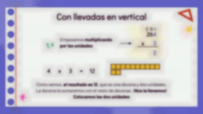 Plantilla de presentación Multiplicación con un factor de varias cifras