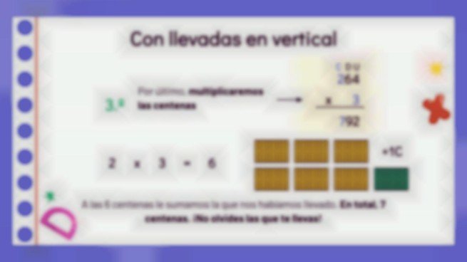 Plantilla de presentación Multiplicación con un factor de varias cifras