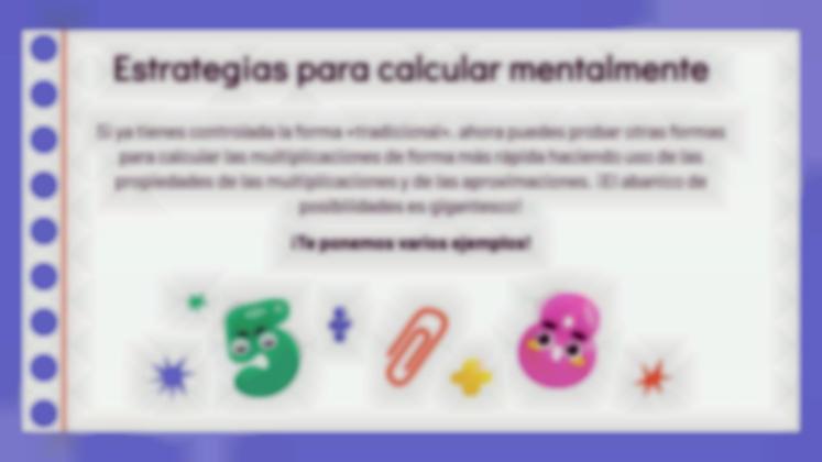 Plantilla de presentación Multiplicación con un factor de varias cifras