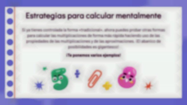 Plantilla de presentación Multiplicación con un factor de varias cifras