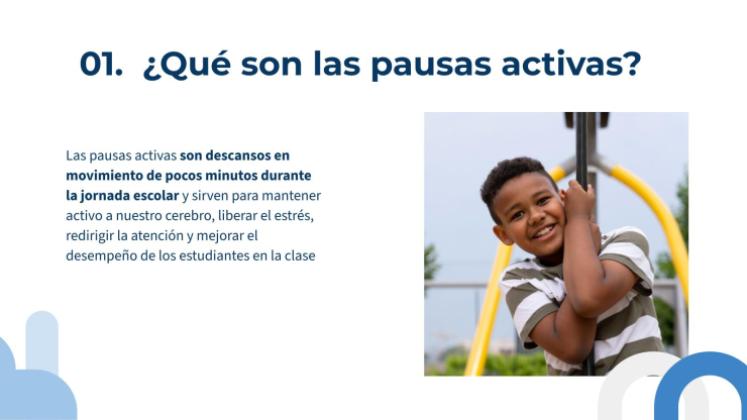 Plantilla de presentación Pausas activas: 5 dinámicas para hacer en tu clase