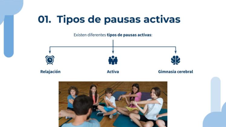 Plantilla de presentación Pausas activas: 5 dinámicas para hacer en tu clase