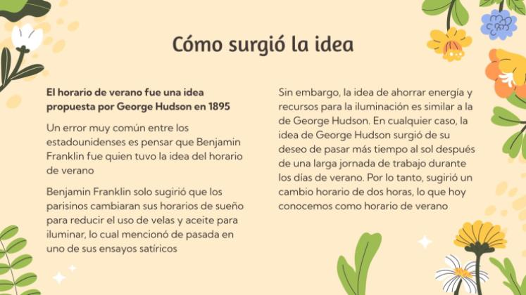 Plantilla de presentación ¿Qué es el horario de verano?
