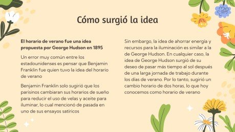 Plantilla de presentación ¿Qué es el horario de verano?