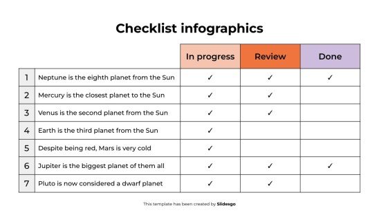 Checklisten-Infografiken Präsentationsvorlage