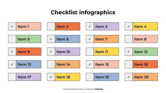 Checklisten-Infografiken Präsentationsvorlage