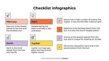 Checklisten-Infografiken Präsentationsvorlage