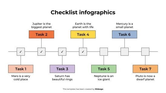 Checklisten-Infografiken Präsentationsvorlage
