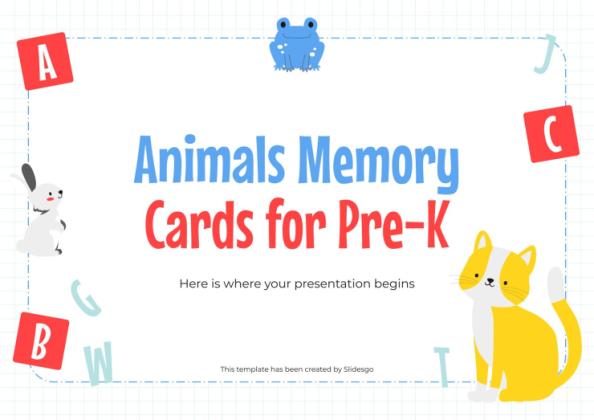 Fiches de mémoire sur les animaux pour les enfants de maternelle Modèles de présentation