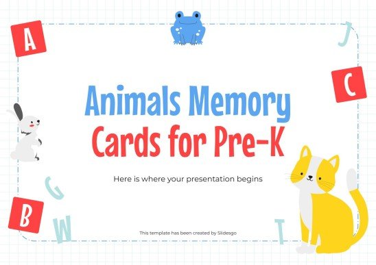 Fiches de mémoire sur les animaux pour les enfants de maternelle Modèles de présentation