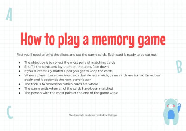 Fiches de mémoire sur les animaux pour les enfants de maternelle Modèles de présentation