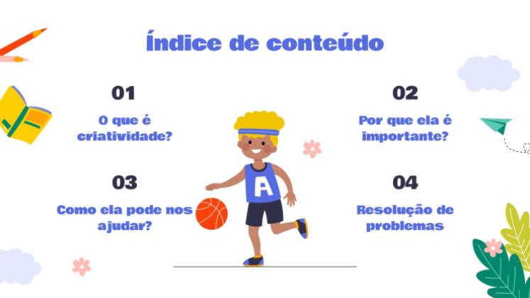 Modelo de apresentação Incentivando a criatividade no ensino fundamental