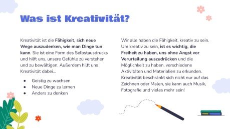 Förderung der Kreativität in der Grundschule Präsentationsvorlage