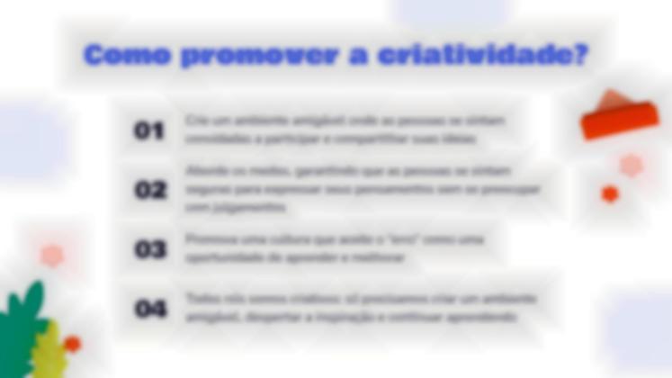 Modelo de apresentação Incentivando a criatividade no ensino fundamental