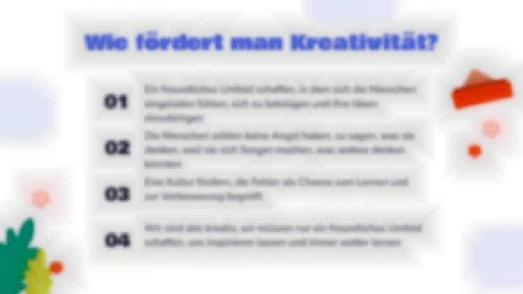 Förderung der Kreativität in der Grundschule Präsentationsvorlage