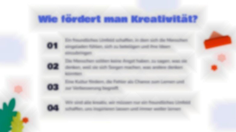 Förderung der Kreativität in der Grundschule Präsentationsvorlage