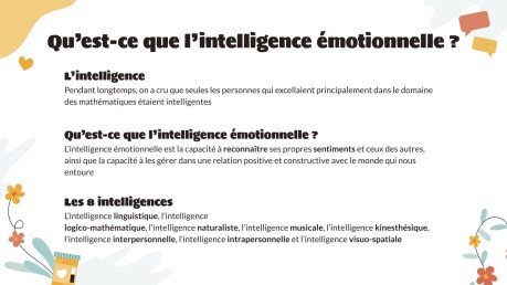 Développement de l'intelligence émotionnelle Modèles de présentation
