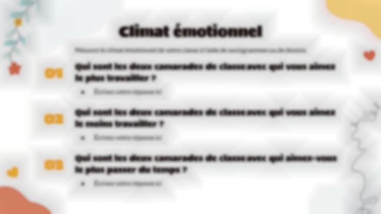 Développement de l'intelligence émotionnelle Modèles de présentation