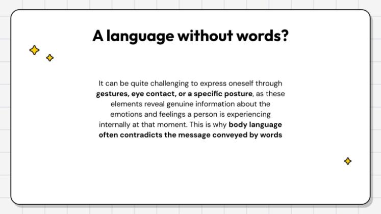 비언어적 의사소통: 말하지 않고 자신을 표현하는 방법은 무엇입니까? 프레젠테이션 템플릿