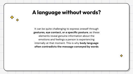 비언어적 의사소통: 말하지 않고 자신을 표현하는 방법은 무엇입니까? 프레젠테이션 템플릿