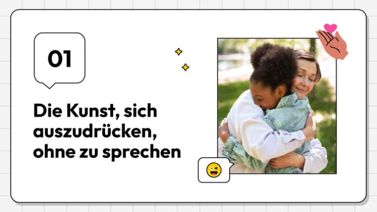 Nonverbale Kommunikation: Wie kann man sich ausdrücken, ohne zu sprechen? Präsentationsvorlage