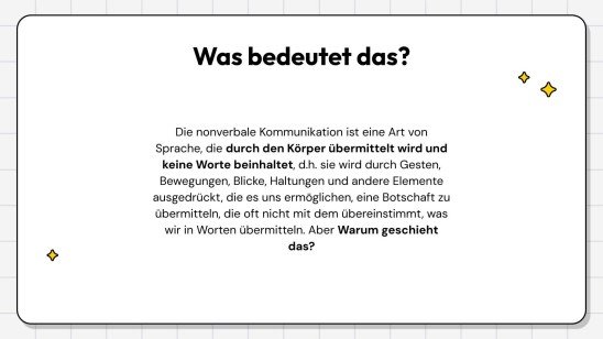 Nonverbale Kommunikation: Wie kann man sich ausdrücken, ohne zu sprechen? Präsentationsvorlage