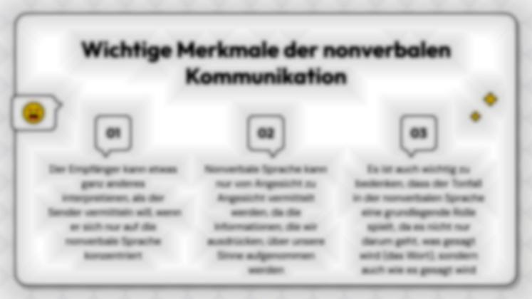 Nonverbale Kommunikation: Wie kann man sich ausdrücken, ohne zu sprechen? Präsentationsvorlage