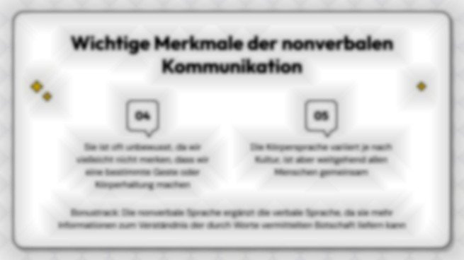 Nonverbale Kommunikation: Wie kann man sich ausdrücken, ohne zu sprechen? Präsentationsvorlage