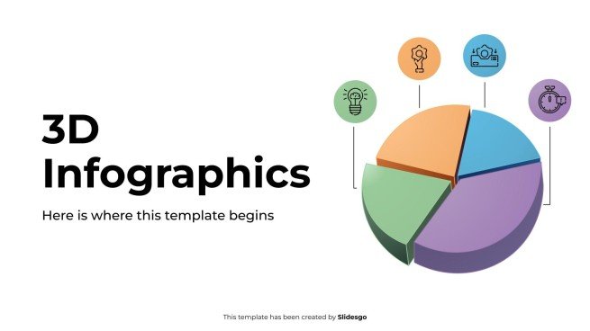 Plantilla de presentación Infografías 3D