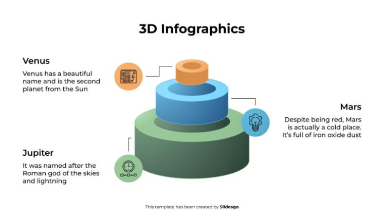 Plantilla de presentación Infografías 3D