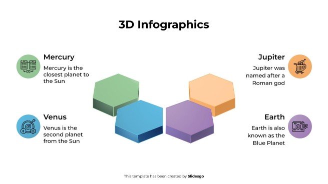 Plantilla de presentación Infografías 3D