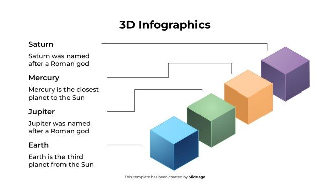 Plantilla de presentación Infografías 3D