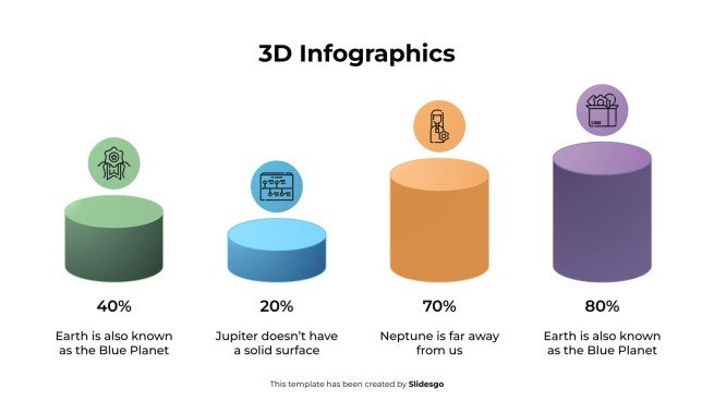 Plantilla de presentación Infografías 3D