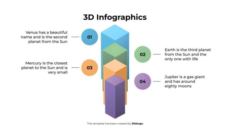 Plantilla de presentación Infografías 3D