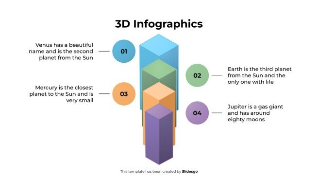 Plantilla de presentación Infografías 3D