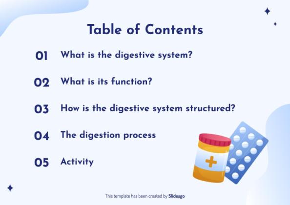 The Digestive System presentation template 