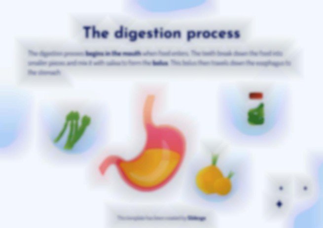The Digestive System presentation template 