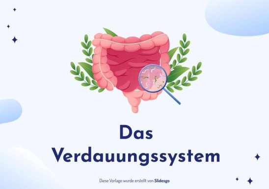 Das Verdauungssystem Präsentationsvorlage