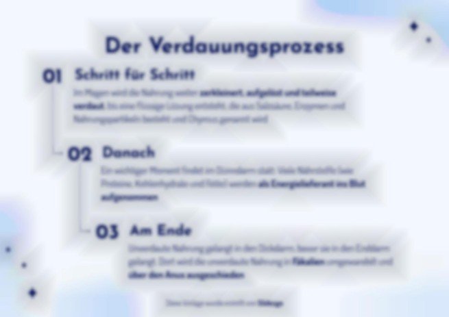 Das Verdauungssystem Präsentationsvorlage