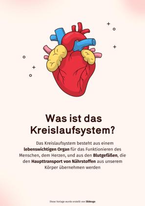 Das Kreislaufsystem Präsentationsvorlage